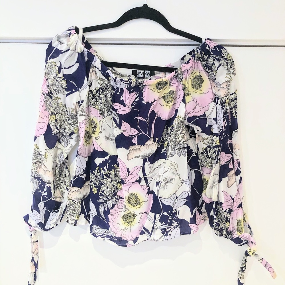 Yumi Kim floral silk top xxs